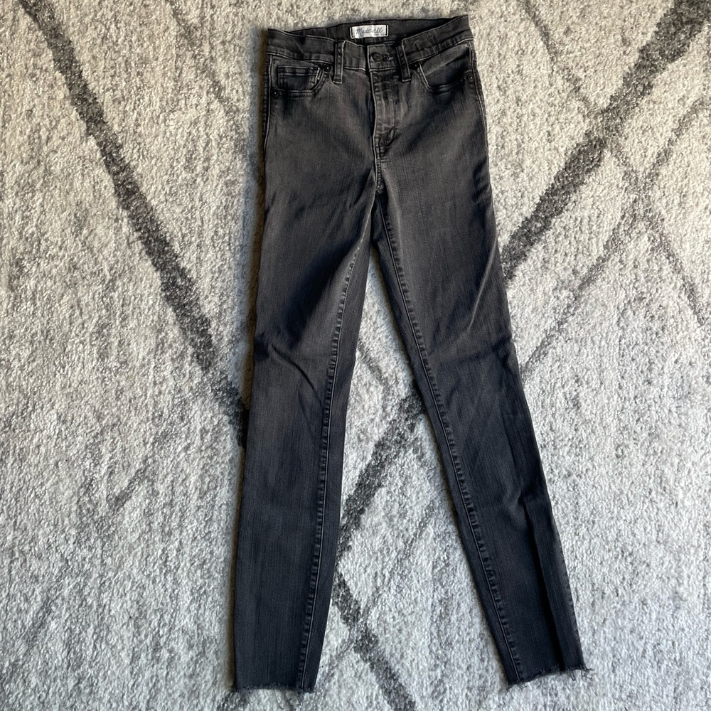 Dark Gray Madewell High Riser Skinny Jeans